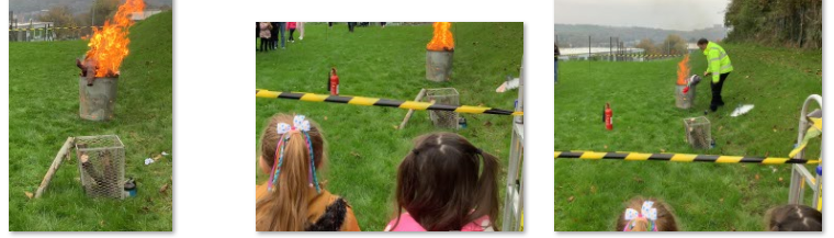 Photos of Guy Fawkes fire on field