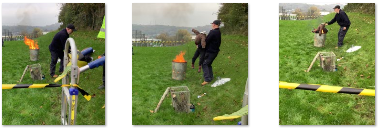 Photos of Guy Fawkes fire on field