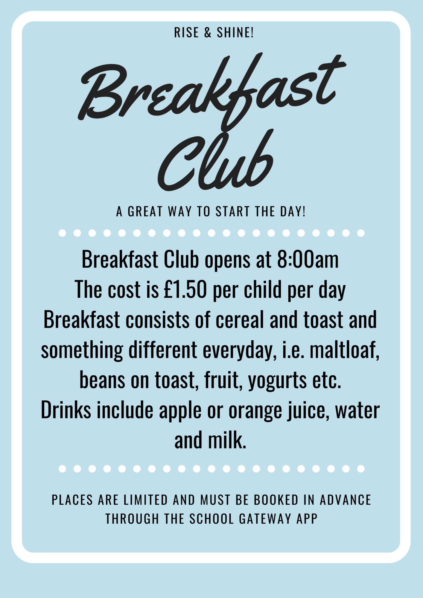 Details of breakfast club
