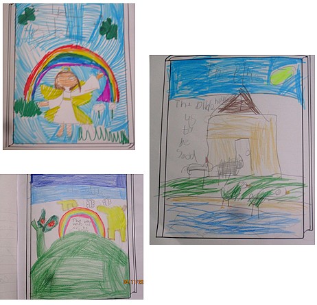 Photos of bible covers designed by children