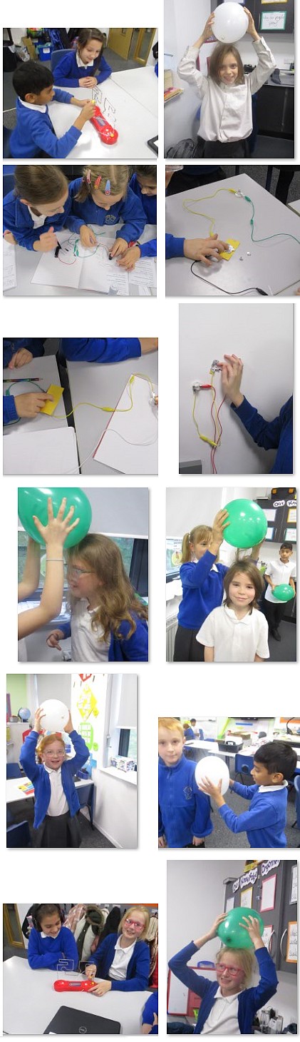 Photos of electricity experiment