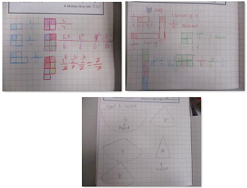 Photos of maths work