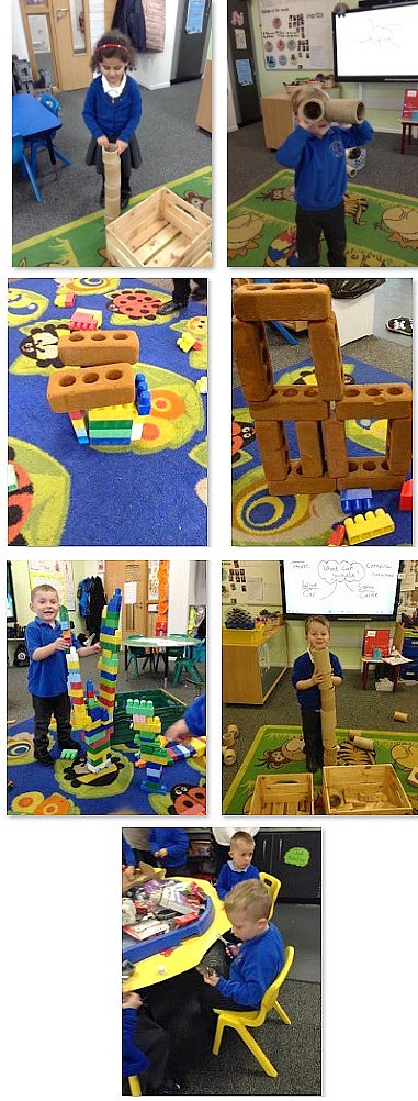 Photos of children building