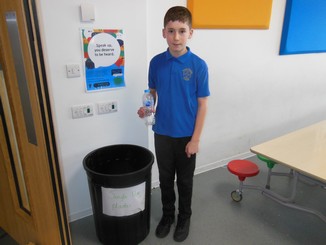 Photo of new bottle recycling bin