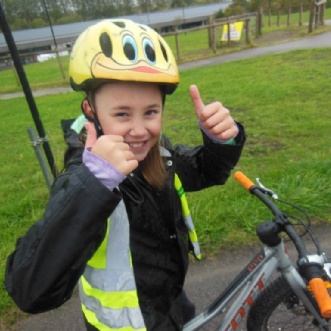 Photo of girl on bike