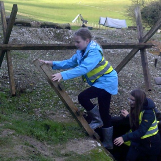 Photo of children in trenches