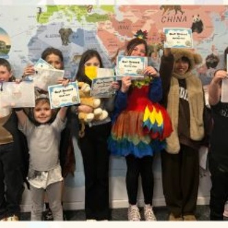 Photo of children dressed up for Endangered Species Day
